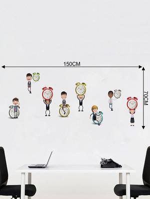 Rawpockets Wall Decals ' Living Room : Time circle ' Wall stickers (PVC Vinyl) Multicolour - 15733861 - Standard Image - 4