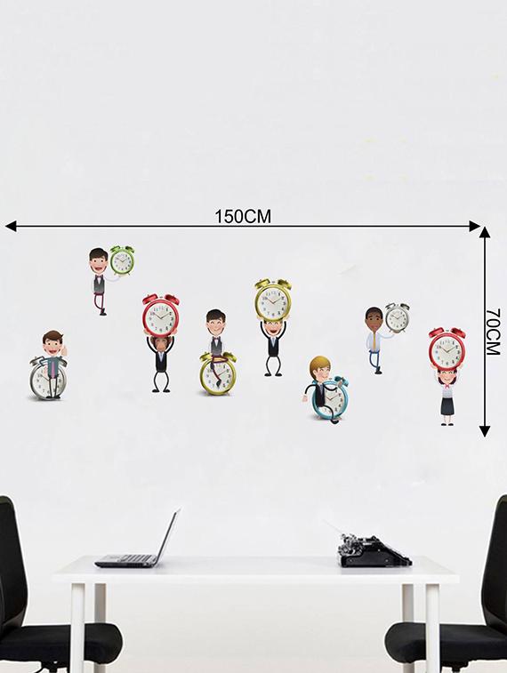 Rawpockets Wall Decals ' Living Room : Time circle ' Wall stickers (PVC Vinyl) Multicolour - 15733861 - Zoom Image - 4
