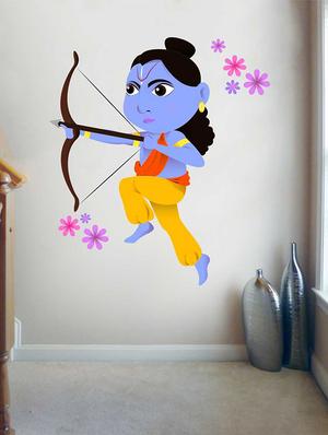 Rawpockets Wall Decals ' Hindu God Lord Ram ' Wall stickers (PVC Vinyl) Multicolour - 15733870 - Standard Image - 4
