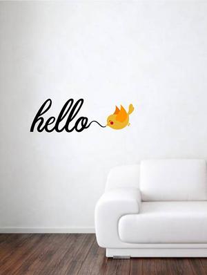 Rawpockets Wall Decals ' Hello Bird ' Wall stickers (PVC Vinyl) Multicolour - 15733874 - Standard Image - 4