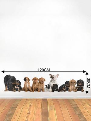 Rawpockets Wall Decals ' Living Room Group Of Dogs ' Wall stickers (PVC Vinyl) Multicolour - 15733878 - Standard Image - 4
