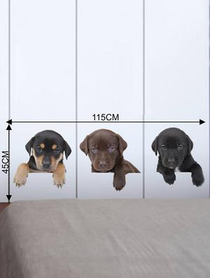 Rawpockets Wall Decals ' Living Room Dog Pose ' Wall stickers (PVC Vinyl) Multicolour - 15733881 - Standard Image - 4