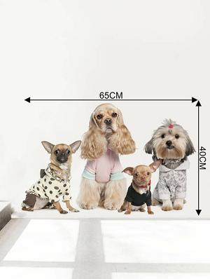 Rawpockets Wall Decals ' Cute Dog Family ' Wall stickers (PVC Vinyl) Multicolour - 15733884 - Standard Image - 4