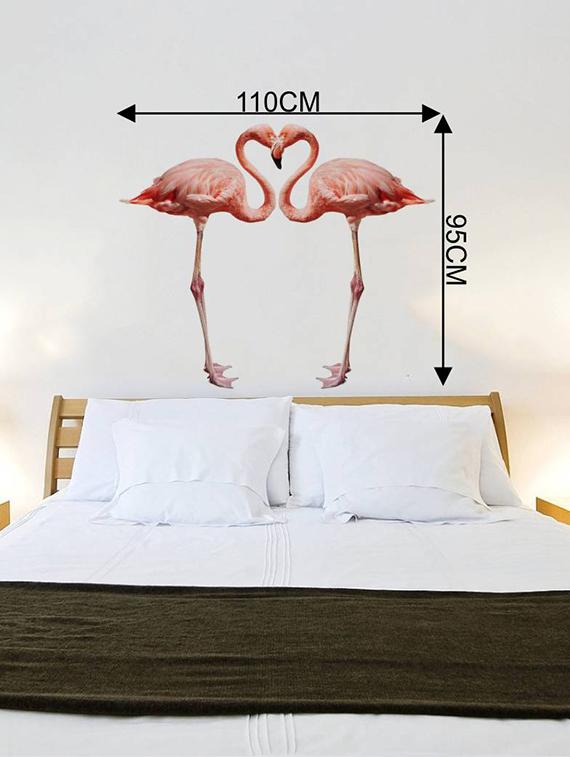 Rawpockets Wall Decals ' Bed Room Pink Flamingo ' Wall stickers (PVC Vinyl) Multicolour - 15733889 - Zoom Image - 4