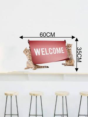 Rawpockets Wall Decals ' Welcome by Cats ' Wall stickers (PVC Vinyl) Multicolour - 15733899 - Standard Image - 4