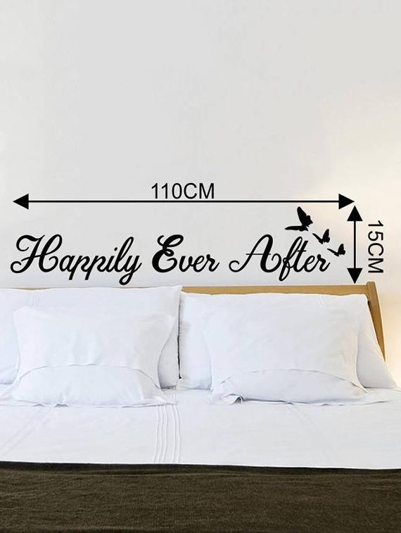 Rawpockets Wall Decals ' Happily Ever After Quote ' Wall stickers (PVC Vinyl) Multicolour - 15733915 - Zoom Image - 4