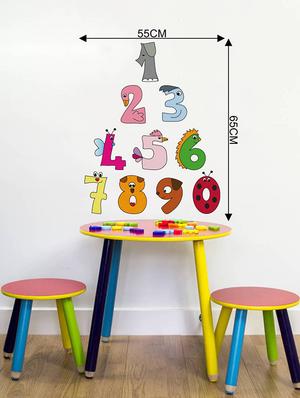 Rawpockets Wall Decals ' Numerical Numbers for Kids Education ' Wall stickers (PVC Vinyl) Multicolour - 15733922 - Standard Image - 4