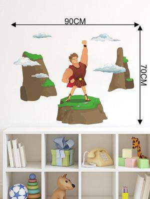 Rawpockets Wall Decals ' Super Power Man ' Wall stickers (PVC Vinyl) Multicolour - 15733924 - Standard Image - 4