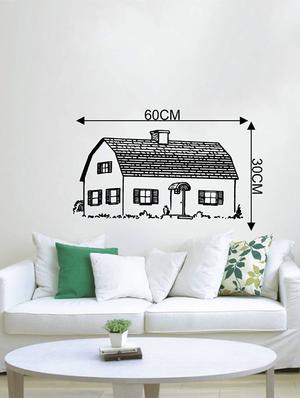 Rawpockets Wall Decals ' Beautiful Village House ' Wall stickers (PVC Vinyl) Multicolour - 15733933 - Standard Image - 4