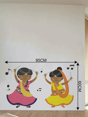 Rawpockets Wall Decals ' Dandiya with Music ' Wall stickers (PVC Vinyl) Multicolour - 15733936 - Standard Image - 4