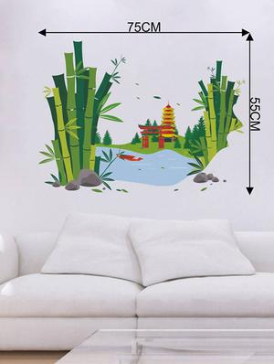 Rawpockets Wall Decals ' Beautiful Natural Scene ' Wall stickers (PVC Vinyl) Multicolour - 15733937 - Standard Image - 4