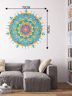 Rawpockets Wall Decals ' Mandala - Living Room ' Wall stickers (PVC Vinyl) Multicolour - 15734014 - Standard Image - 4