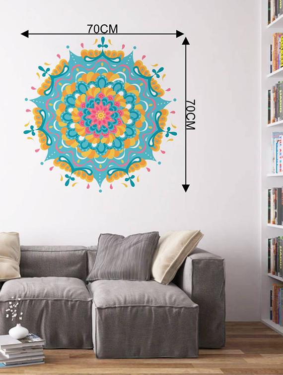 Rawpockets Wall Decals ' Mandala - Living Room ' Wall stickers (PVC Vinyl) Multicolour - 15734014 - Zoom Image - 4