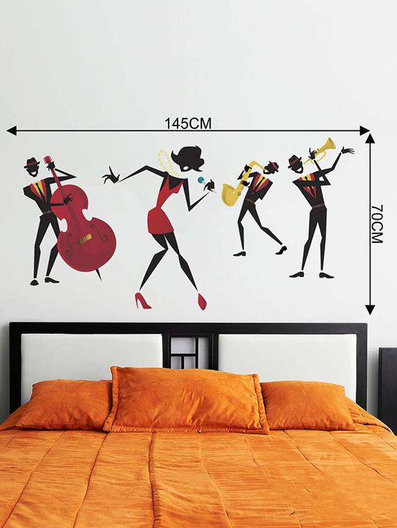 Rawpockets Wall Decals ' Music Band - Living Room ' Wall stickers (PVC Vinyl) Multicolour - 15734015 - Zoom Image - 4