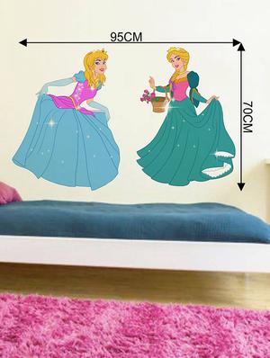 Rawpockets Wall Decals ' Princess Cindrella ' Wall stickers (PVC Vinyl) Multicolour - 15734020 - Standard Image - 4