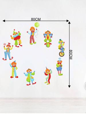 Rawpockets Wall Decals ' Circus Story with Joker ' Wall stickers (PVC Vinyl) Multicolour - 15734023 - Standard Image - 4