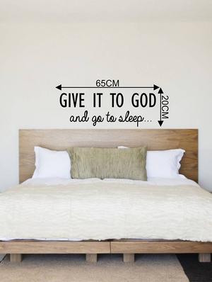 Rawpockets Wall Decals ' " Give it to God " Quote ' Wall stickers (PVC Vinyl) Multicolour - 15734029 - Standard Image - 4