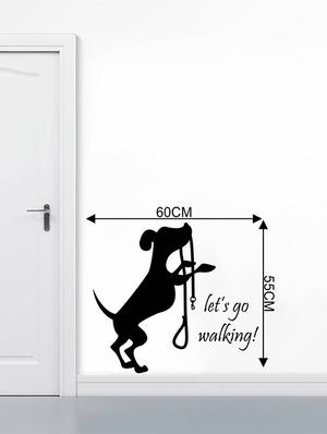Rawpockets Wall Decals ' Let's go Walking Dog ' Wall stickers (PVC Vinyl) Multicolour - 15734030 - Standard Image - 4
