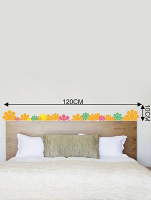 Rawpockets Wall Decals ' Flowers Border Decorative ' Wall stickers (PVC Vinyl) Multicolour - 15734031 - Standard Image - 4