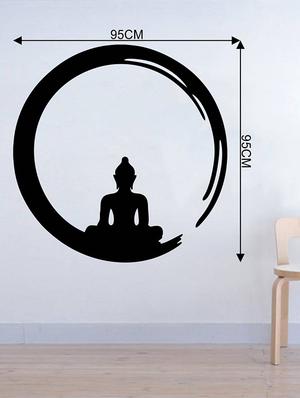 Rawpockets Wall Decals ' Lord Buddha Enlightment ' Wall stickers (PVC Vinyl) Multicolour - 15734035 - Standard Image - 4