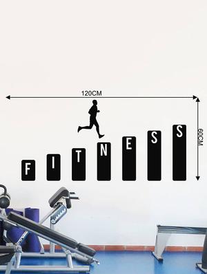 Rawpockets Wall Decals ' Fitness Motive ' Wall stickers (PVC Vinyl) Multicolour - 15734036 - Standard Image - 4