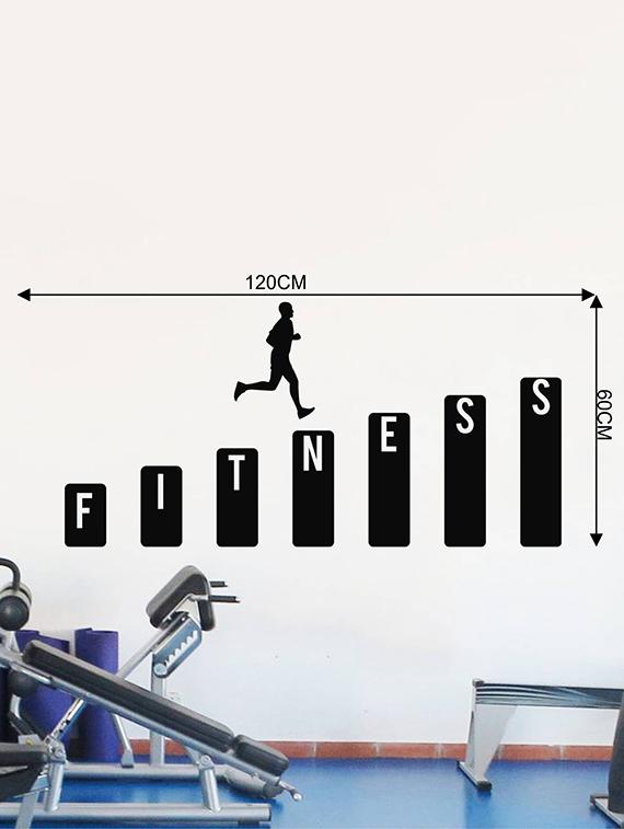 Rawpockets Wall Decals ' Fitness Motive ' Wall stickers (PVC Vinyl) Multicolour - 15734036 - Zoom Image - 4