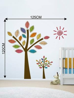 Rawpockets Wall Decals ' Tree Story Crayons ' Wall stickers (PVC Vinyl) Multicolour - 15734039 - Standard Image - 4