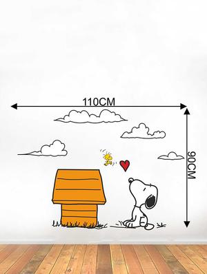 Rawpockets Wall Decals ' Snoopy Dog Love - Kid's Room ' Wall stickers (PVC Vinyl) Multicolour - 15734047 - Standard Image - 4