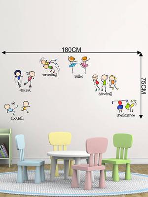 Rawpockets Wall Decals ' Children Activites - Kid's Room ' Wall stickers (PVC Vinyl) Multicolour - 15734050 - Standard Image - 4