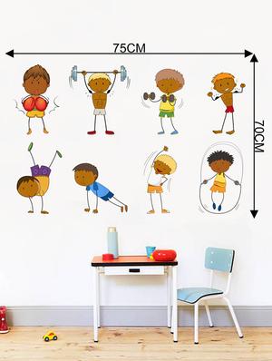 Rawpockets Wall Decals ' Kid's Activites and Game - Kid's Room ' Wall stickers (PVC Vinyl) Multicolour - 15734051 - Standard Image - 4