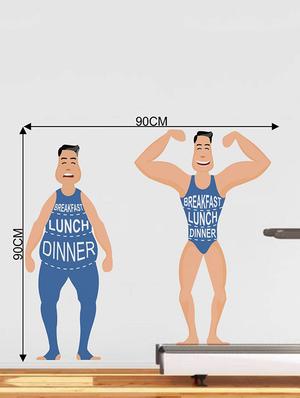 Rawpockets Wall Decals ' Breakfast Lunch Dinner - Health Quote ' Wall stickers (PVC Vinyl) Multicolour - 15734052 - Standard Image - 4