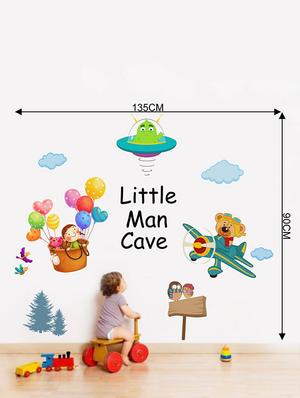Rawpockets Wall Decals ' Little Boy Cave - Kid's room ' Wall stickers (PVC Vinyl) Multicolour - 15734055 - Standard Image - 4