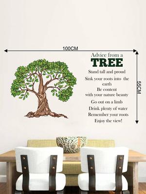 Rawpockets Wall Decals ' Advice from Tree - Living Room ' Wall stickers (PVC Vinyl) Multicolour - 15734059 - Standard Image - 4