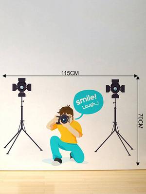 Rawpockets Wall Decals ' Smile and Laugh Creative ' Wall stickers (PVC Vinyl) Multicolour - 15734067 - Standard Image - 4