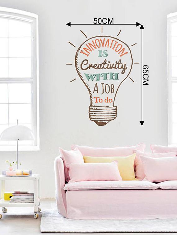 Rawpockets Wall Decals ' Quote on Innovation ' Wall stickers (PVC Vinyl) Multicolour - 15734068 - Zoom Image - 4