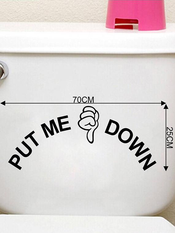 Rawpockets Wall Decals ' Put me Down - Toilet ' Wall stickers (PVC Vinyl) Multicolour - 15734070 - Zoom Image - 4