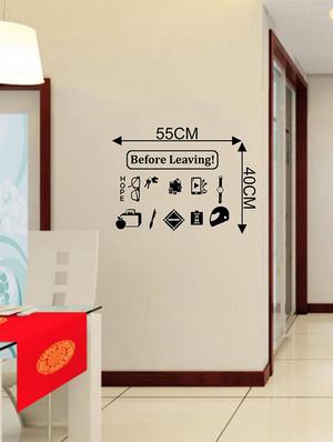 Rawpockets Wall Decals ' Before Leaving Pocket Check - Living Room ' Wall stickers (PVC Vinyl) Multicolour - 15734076 - Standard Image - 4