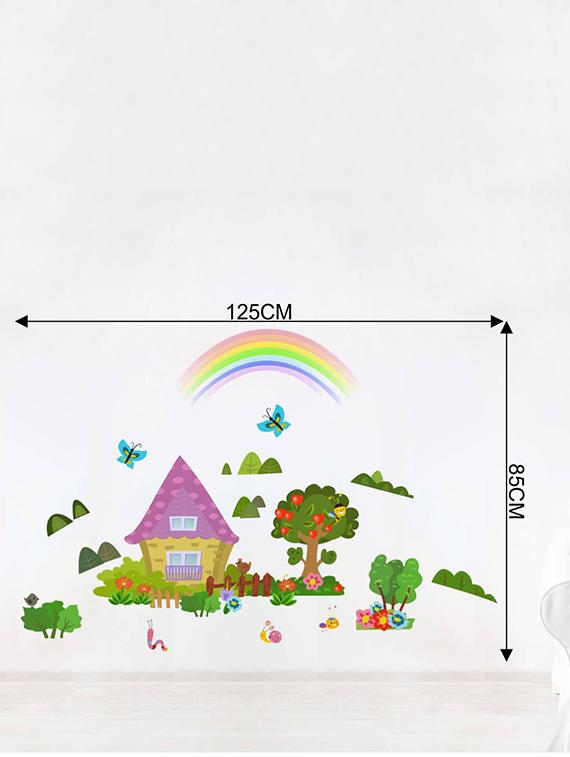 Rawpockets Wall Decals ' Beautiful Farm House ' Wall stickers (PVC Vinyl) Multicolour - 15734104 - Zoom Image - 4