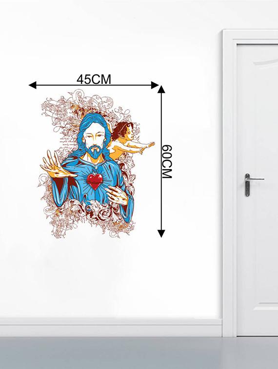 Rawpockets Wall Decals ' Lord Jesus Christ ' Wall stickers (PVC Vinyl) Multicolour - 15734106 - Zoom Image - 4