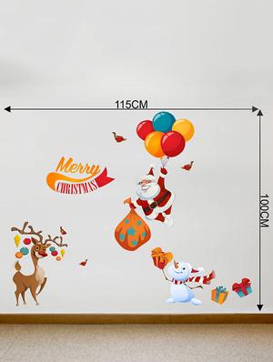 Rawpockets Wall Decals ' Merry Christmas Decorative ' Wall stickers (PVC Vinyl) Multicolour - 15734107 - Standard Image - 4