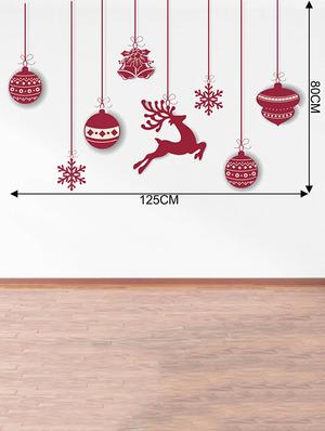 Rawpockets Wall Decals ' Christmas Hanging Decorative ' Wall stickers (PVC Vinyl) Multicolour - 15734111 - Standard Image - 4