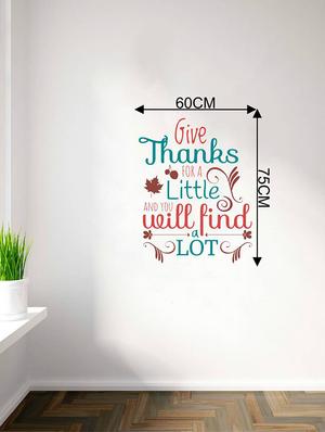 Rawpockets Wall Decals ' " Give thanks " Quote ' Wall stickers (PVC Vinyl) Multicolour - 15734115 - Standard Image - 4