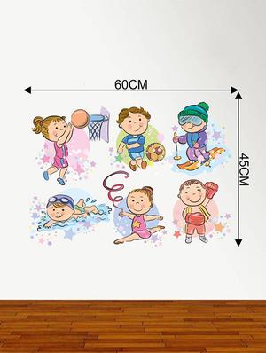 Rawpockets Wall Decals ' Kids Outdoor Games - Kids room ' Wall stickers (PVC Vinyl) Multicolour - 15734120 - Standard Image - 4