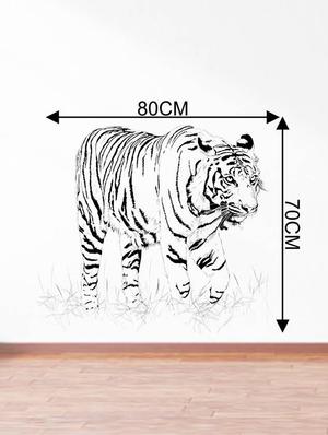 Rawpockets Wall Decals ' Indian Bengal Tiger ' Wall stickers (PVC Vinyl) Multicolour - 15734126 - Standard Image - 4