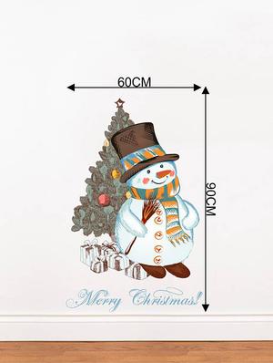 Rawpockets Wall Decals ' Snowman Merry Christmas Decorative ' Wall stickers (PVC Vinyl) Multicolour - 15734127 - Standard Image - 4
