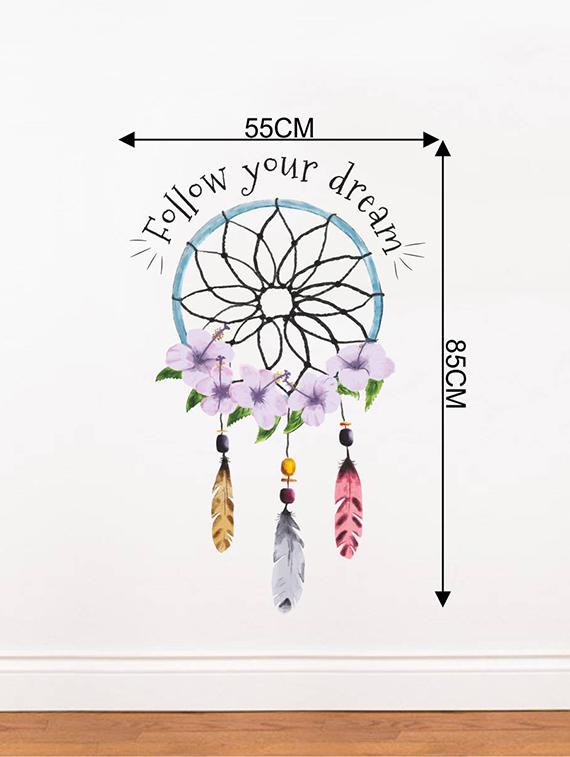 Rawpockets Wall Decals ' Follow Your Dream ' Wall stickers (PVC Vinyl) Multicolour - 15734166 - Zoom Image - 4