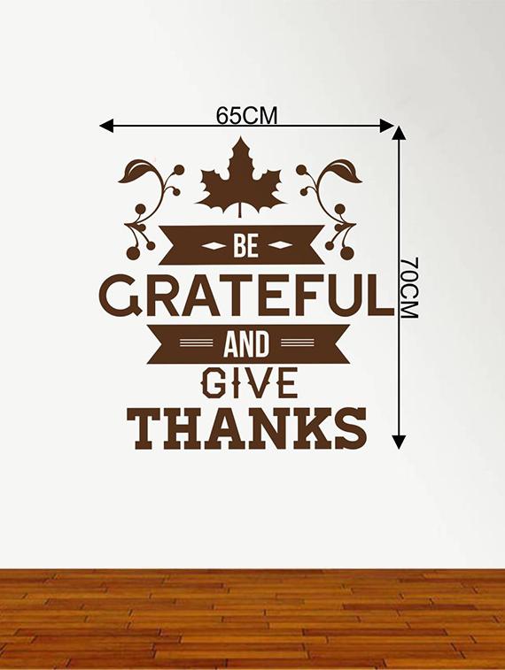 Rawpockets Wall Decals ' Be Grateful and Give thanks? ' Wall stickers (PVC Vinyl) Multicolour - 15734176 - Zoom Image - 4