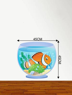 Rawpockets Wall Decals ' Fish Bowl ' Wall stickers (PVC Vinyl) Multicolour - 15734177 - Standard Image - 4
