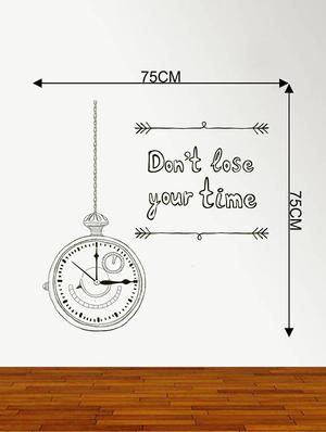 Rawpockets Wall Decals ' Don't Lose ?Your Time Quote ' Wall stickers (PVC Vinyl) Multicolour - 15734189 - Standard Image - 4