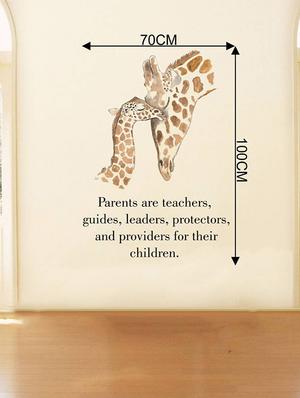 Rawpockets Wall Decals ' Parents Quote and Giraffe Love ' Wall stickers (PVC Vinyl) Multicolour - 15734190 - Standard Image - 4